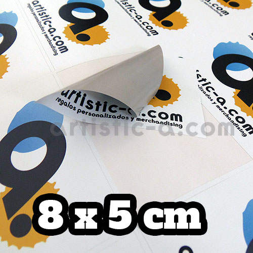 Comprar pegatinas rectangulares personalizadas de 8x5 cm