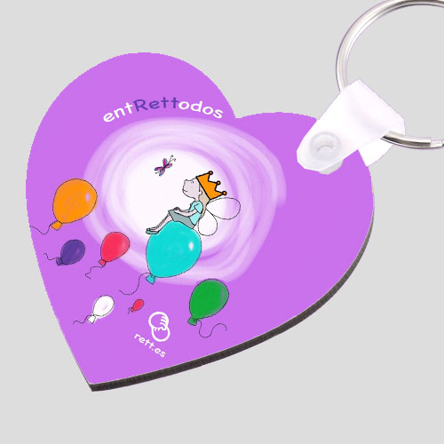 Llavero corazón Mr. Hair de la AESR - Llavero solidario