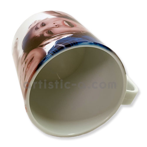 Interior de la taza de plástico blanca libre de BPA